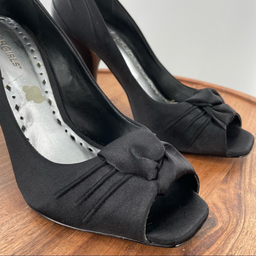BCBGirls Peep Toe Heels black Size 8.5 - Picture 3 of 13